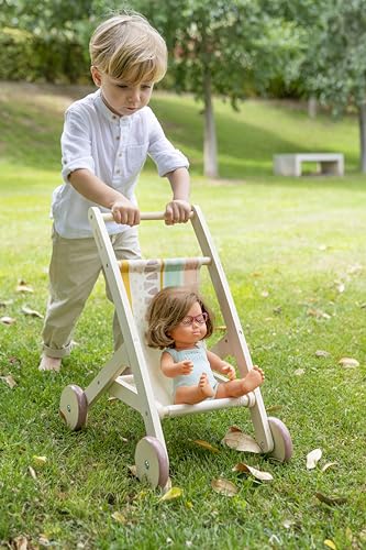 Miniland Dolls carrello bambole in legno FSC da 1-8 anni