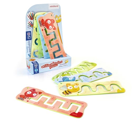 Miniland Basics Patterns stencil pre-scrittura 4 pezzi dai 2 anni