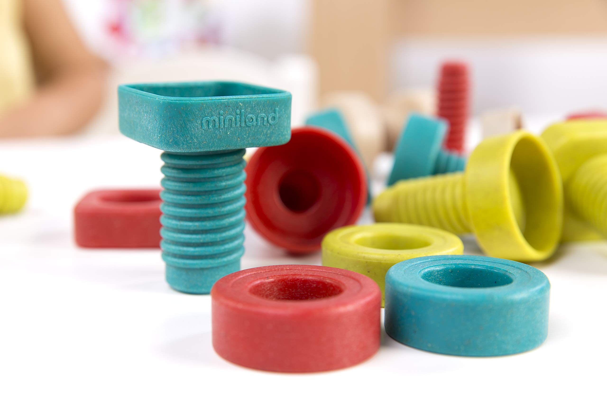 Miniland Eco Nuts&Bolts 32152 viti e dadi 24 pezzi 7 cm