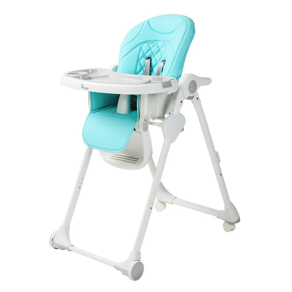 BoJungle B-Dinner Wheely Seggiolone Pappa Blu Pieghevole 5 Punti