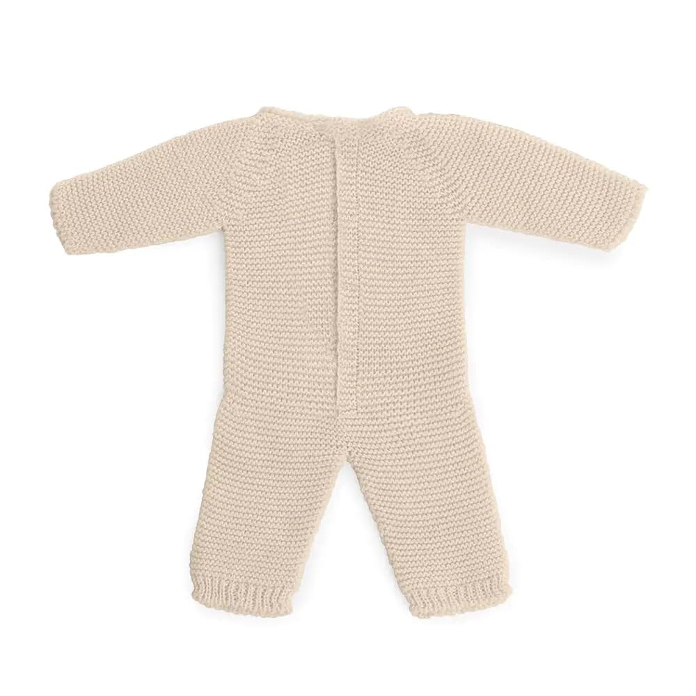 Miniland Bambole pigiama beige maglia bambola 38cm tessuto riciclato