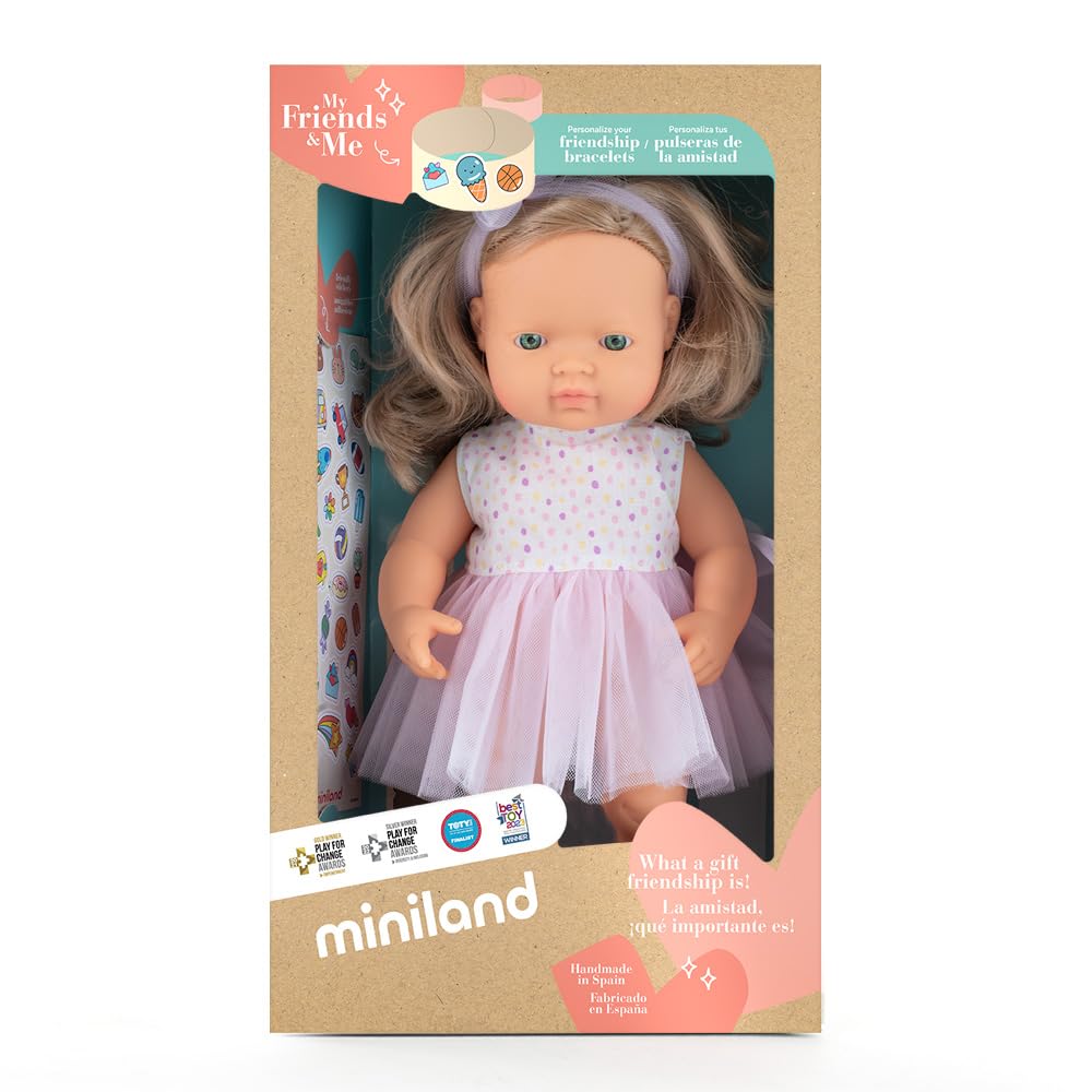 Miniland My Friends Bambola Bionda 38 cm Caucasica
