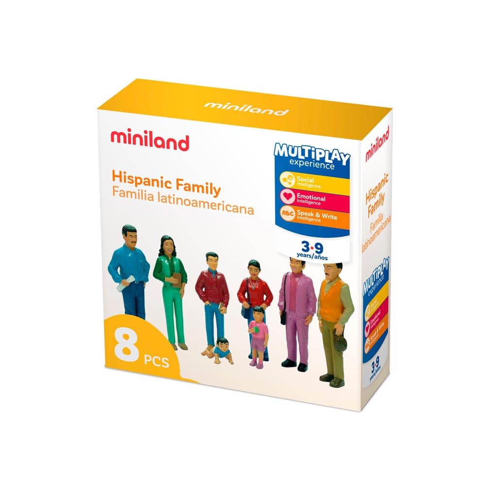 Miniland Diversità 27398 famiglia ispanica figure 14 cm