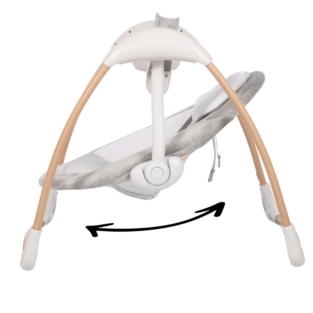 BoJungle Portable Swing Dolphy Wood altalena bianca Pure White