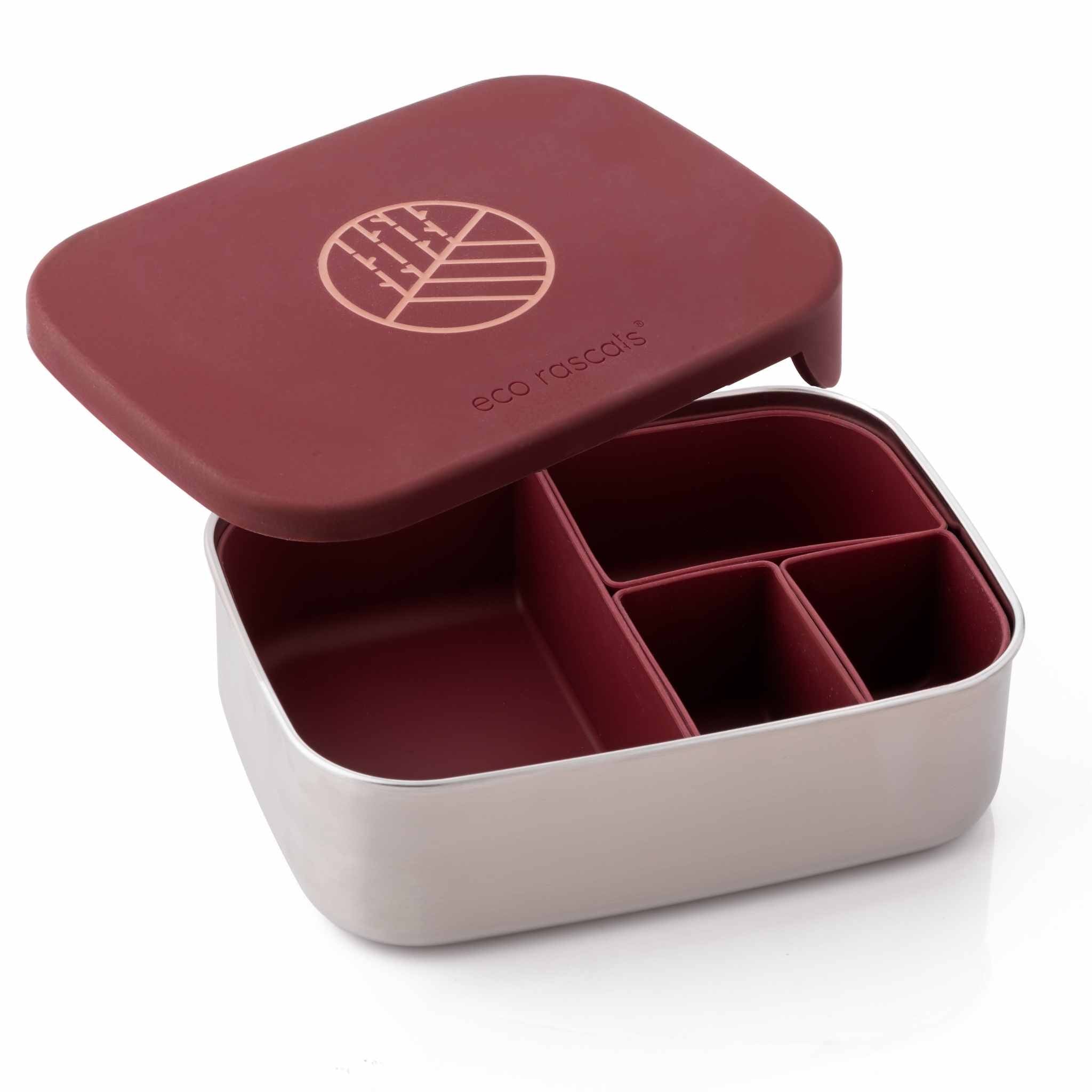Eco Rascals Lunchboxes Portapranzo Acciaio Bordeaux 1600 ml