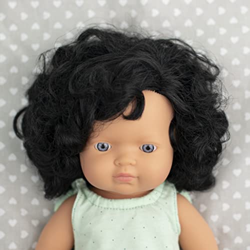 Miniland Bambole Bambola 31262 38 cm Capelli Ricci Neri