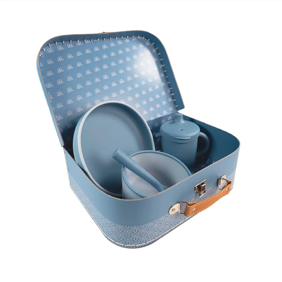 Mizu Baby Taiki Meal Set silicone blu 5 pezzi svezzamento