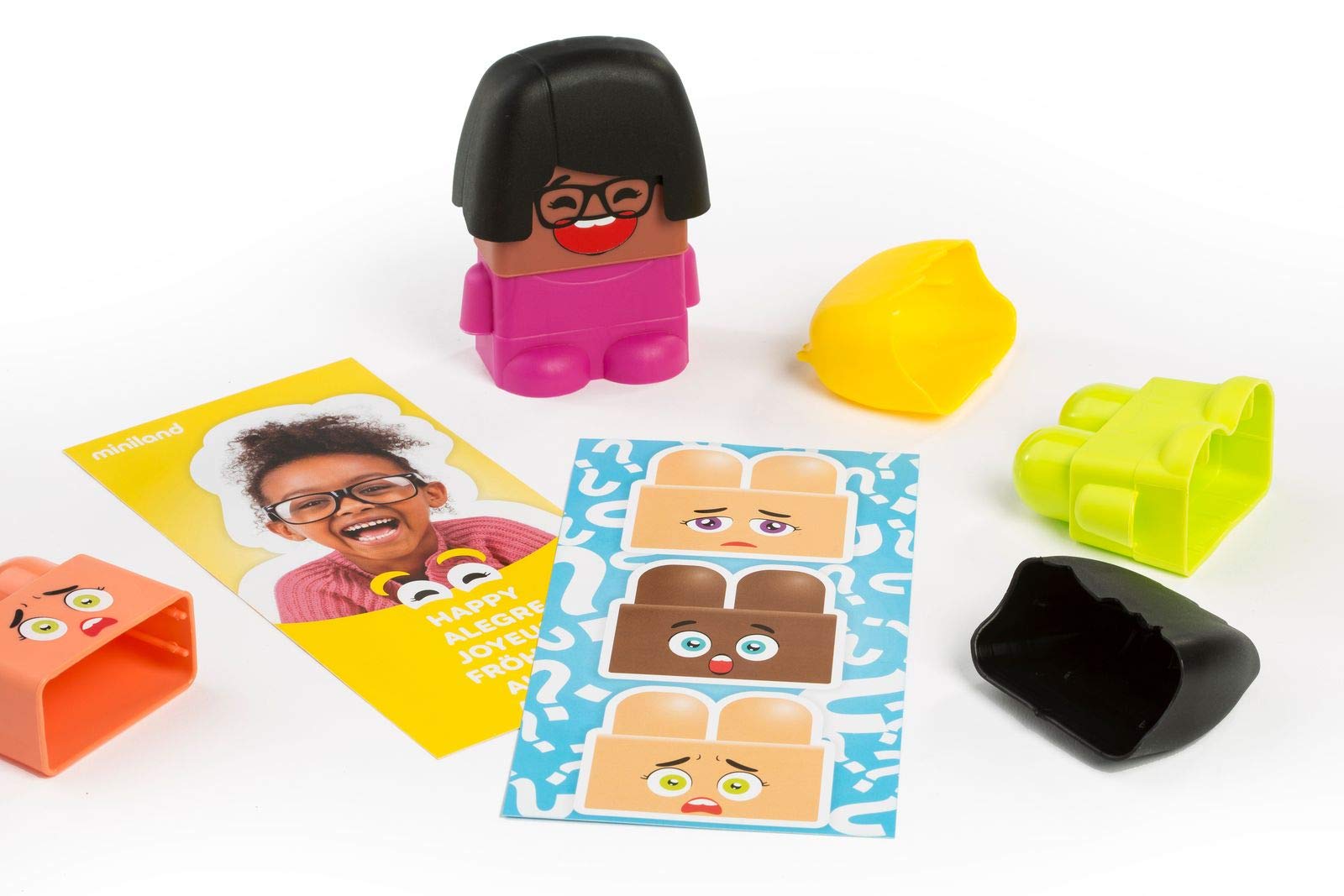 Miniland Emotiblocks gioco emozioni 6 personaggi 2-6 anni