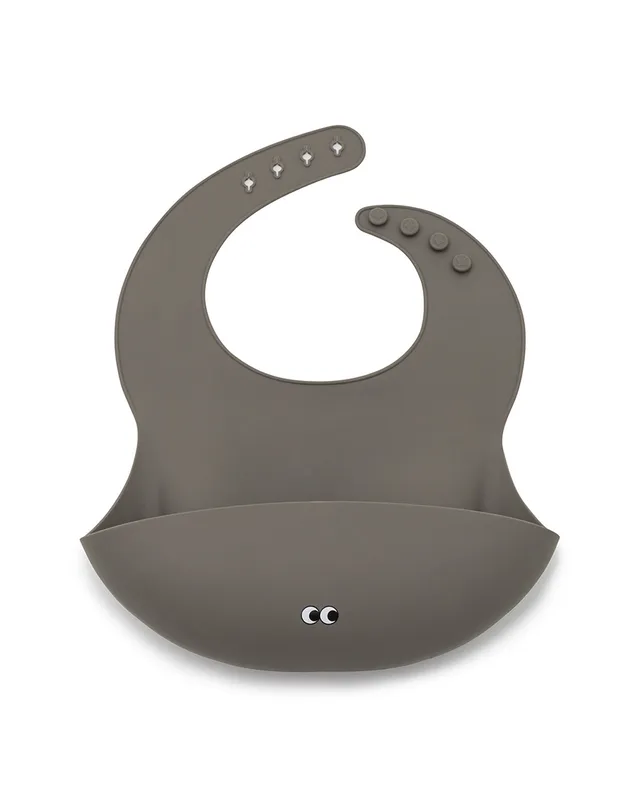 Noui Noui Warm Gray bavaglino silicone con tasca regolabile