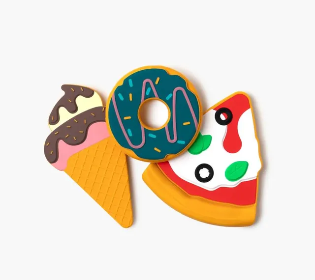 Muchmellow Primi Dentini massaggiagengive 3 pezzi gelato donut pizza