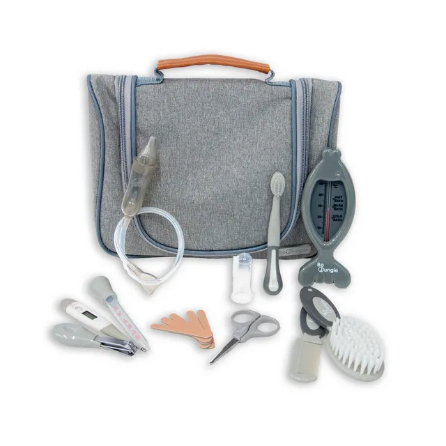 BoJungle Grooming B-Luxury Set Cura Neonato 15 Pezzi Grigio