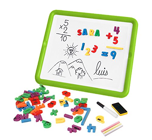 Miniland 97935 lavagna magnetica 30x26 cm lettere e numeri