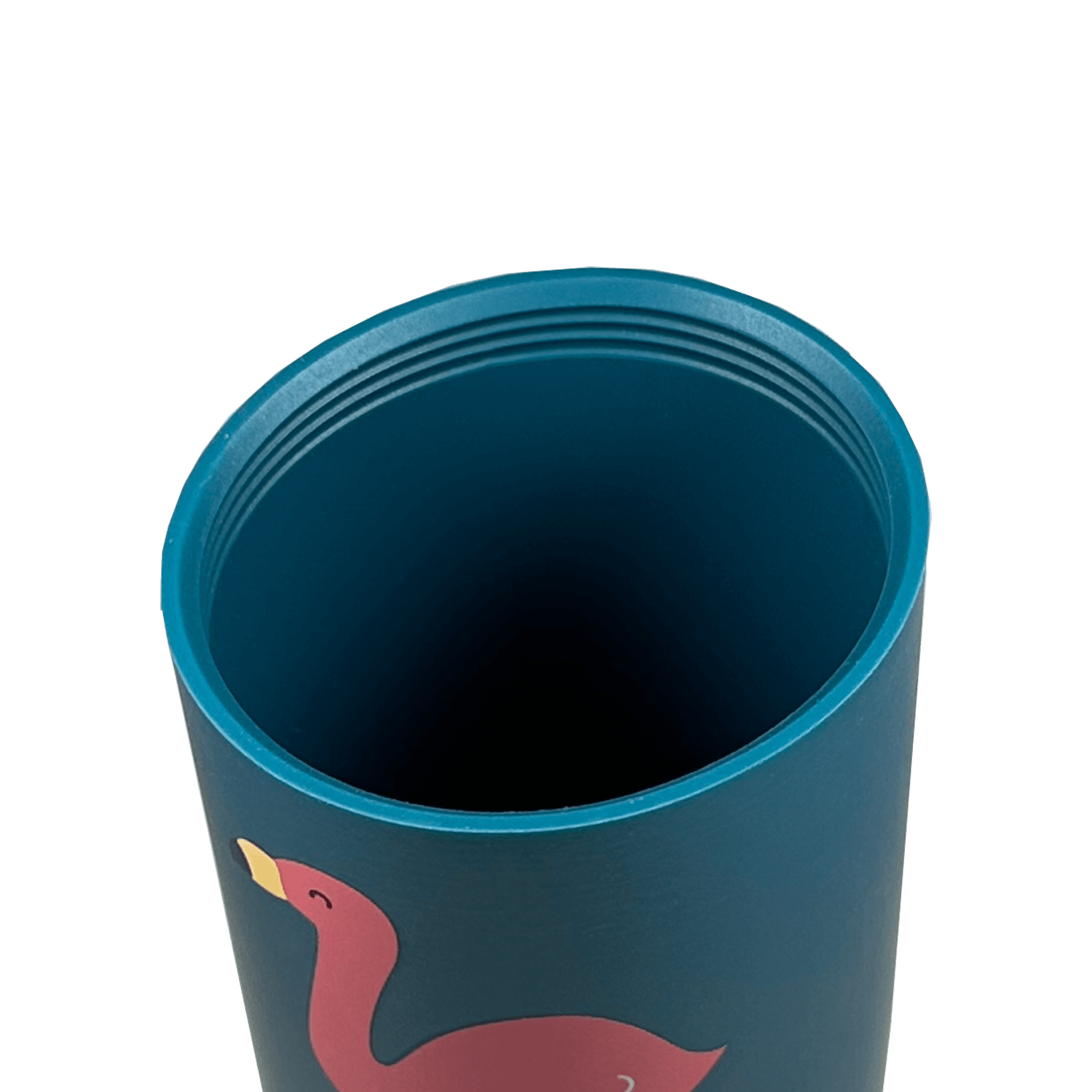 Youly Flamingo bicchiere con cannuccia silicone presa facile