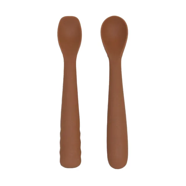 BoJungle B-Spoon Cucchiaini Svezzamento Terracotta 2 Pz Silicone