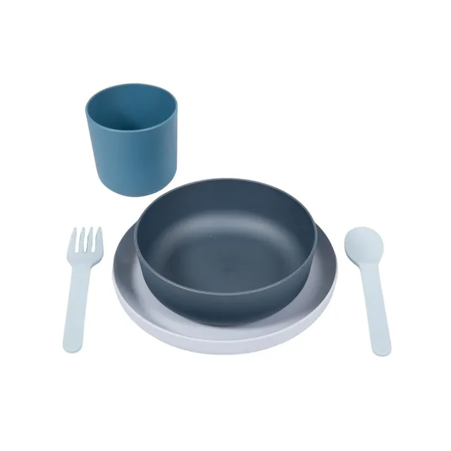 BoJungle Food Drink Set Pappa CPLA 5 Pezzi Blu Microonde