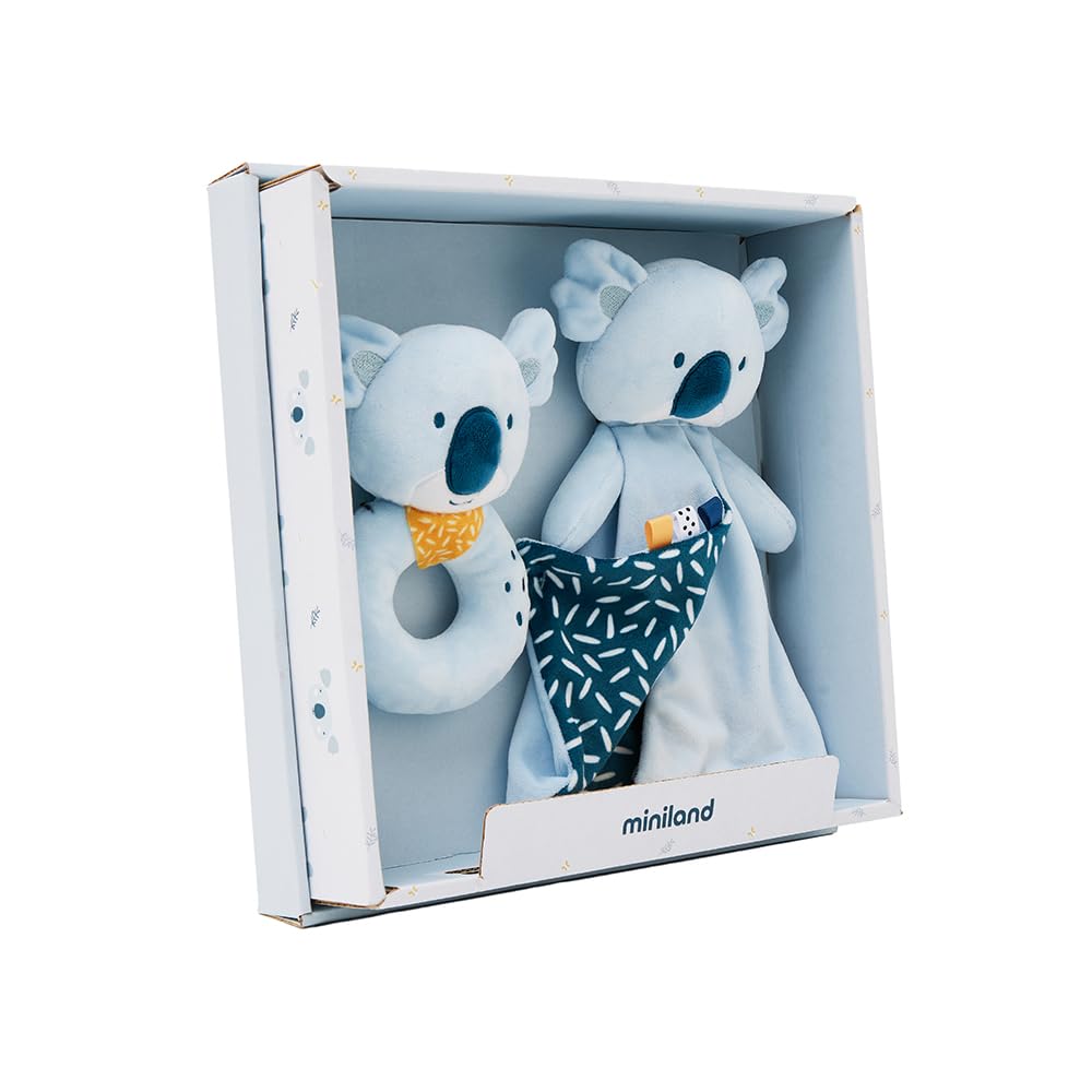 Miniland Riposo Set Regalo Neonato Koala Sonaglio + Peluche