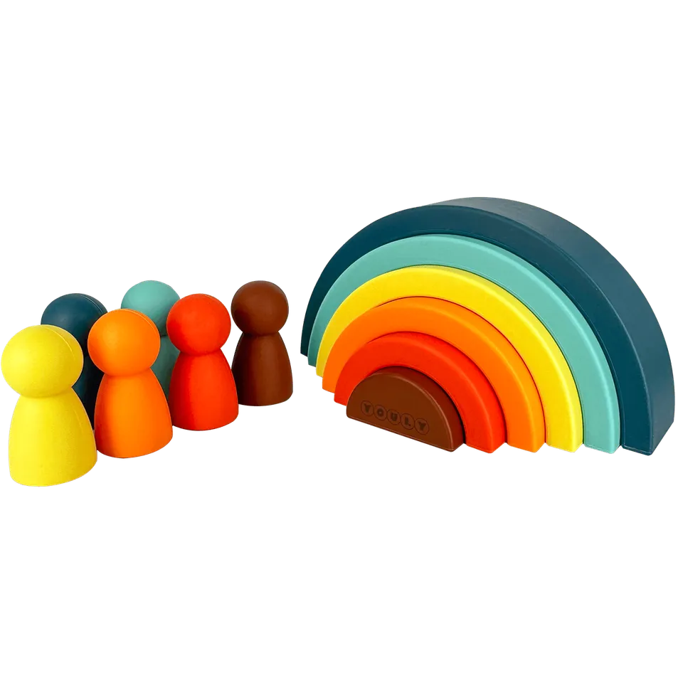 Youly Montessori Arcobaleno Multi gioco silicone senza BPA