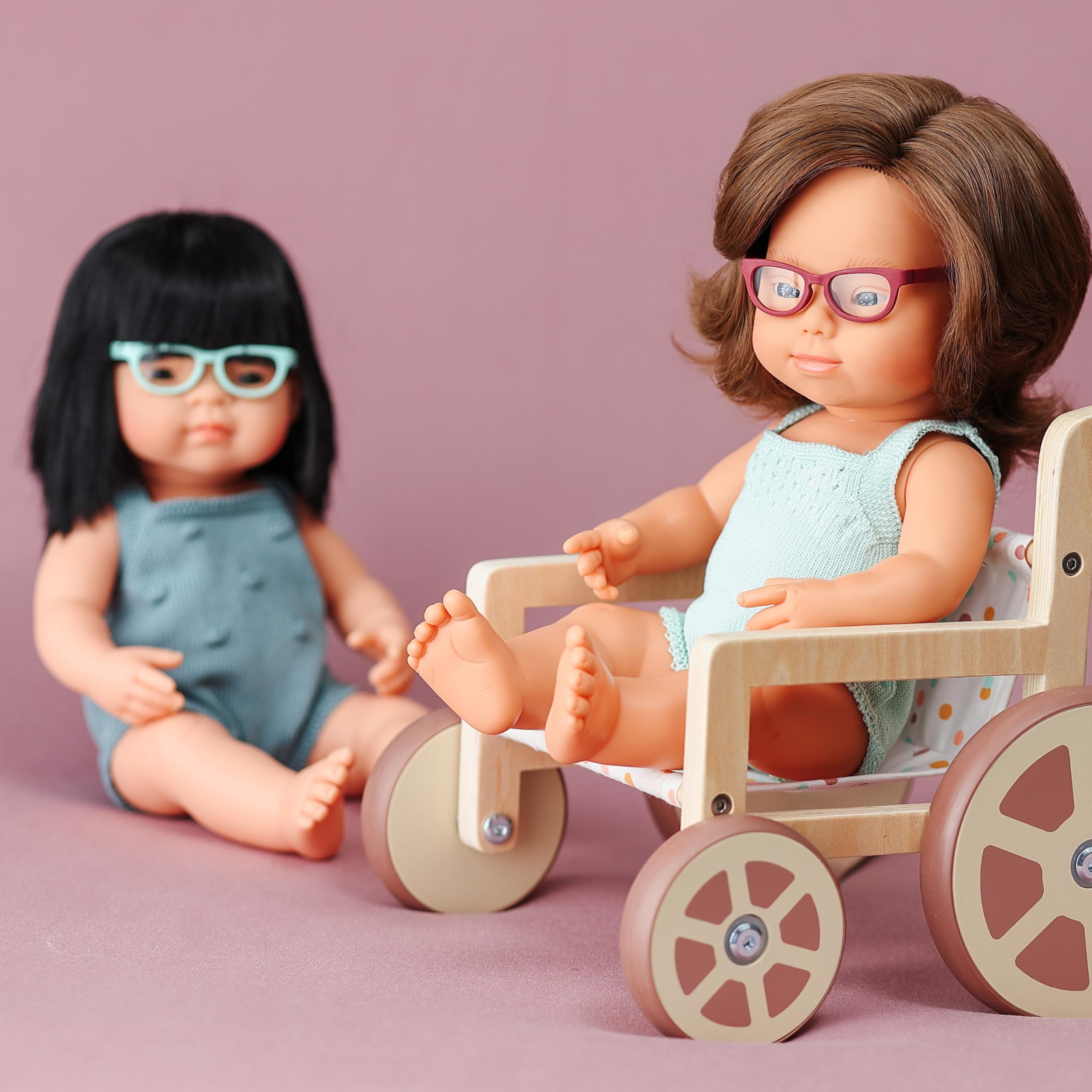 Miniland Occhiali bambola 38 cm turchese 31210