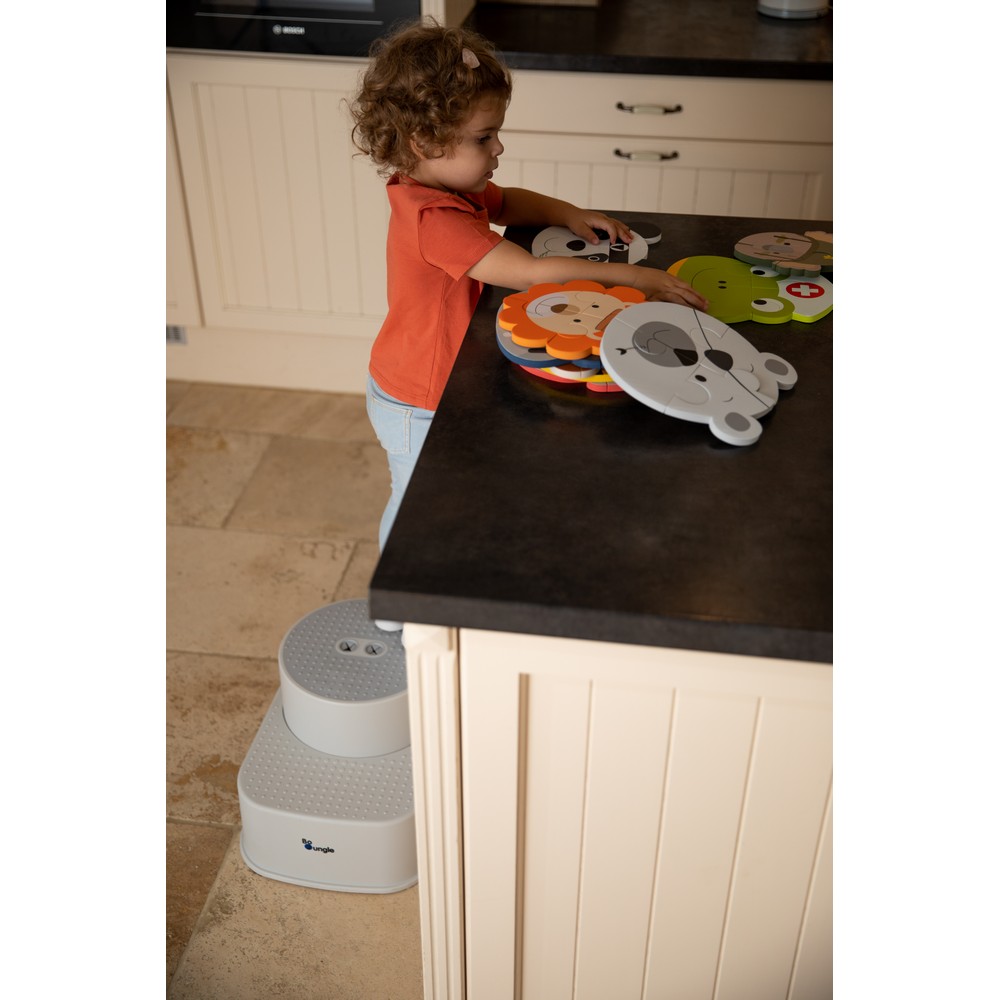 BoJungle Step Up sgabello bimbi grigio regolabile