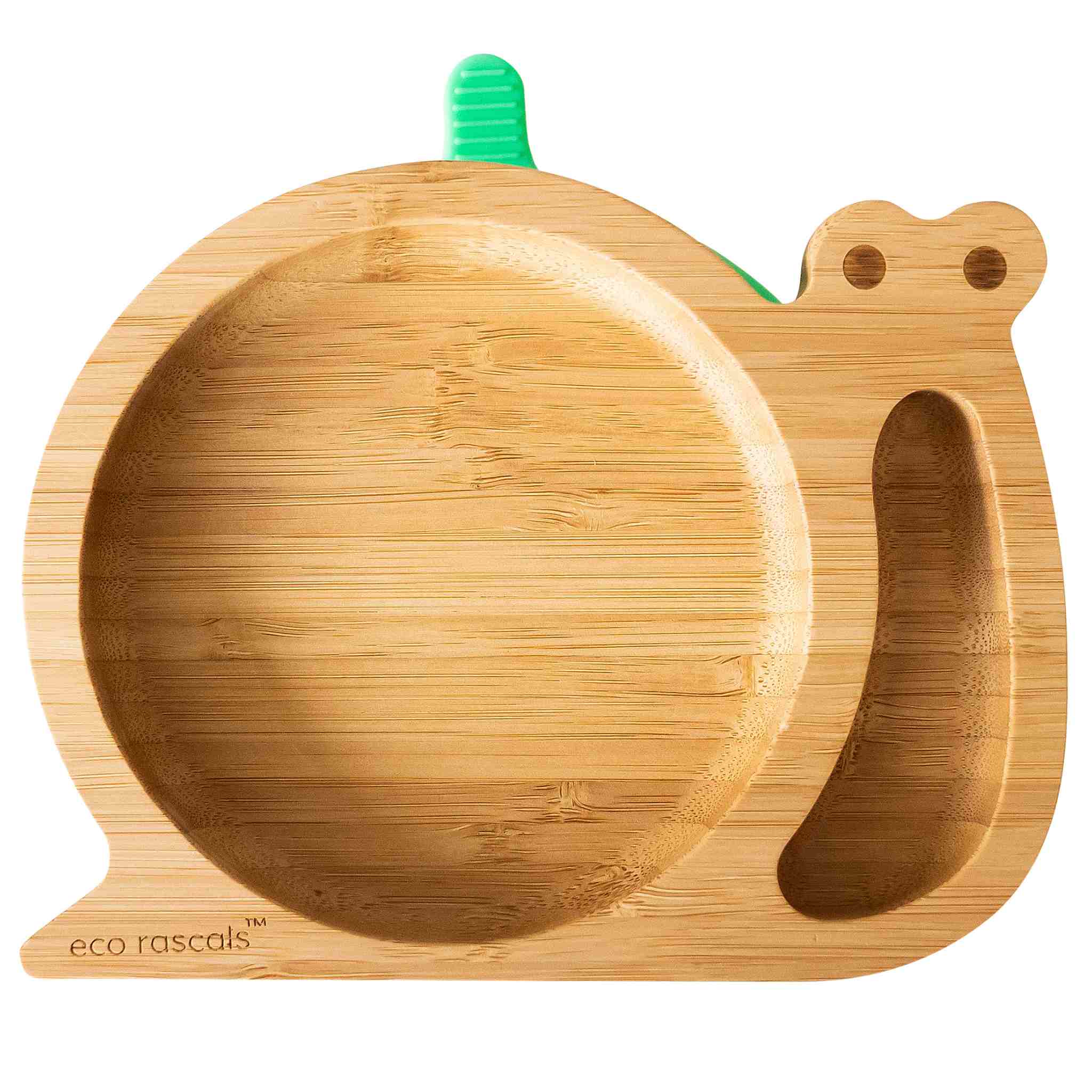 Eco Rascals Bamboo Plates Snail piatto lumaca con ventosa oro