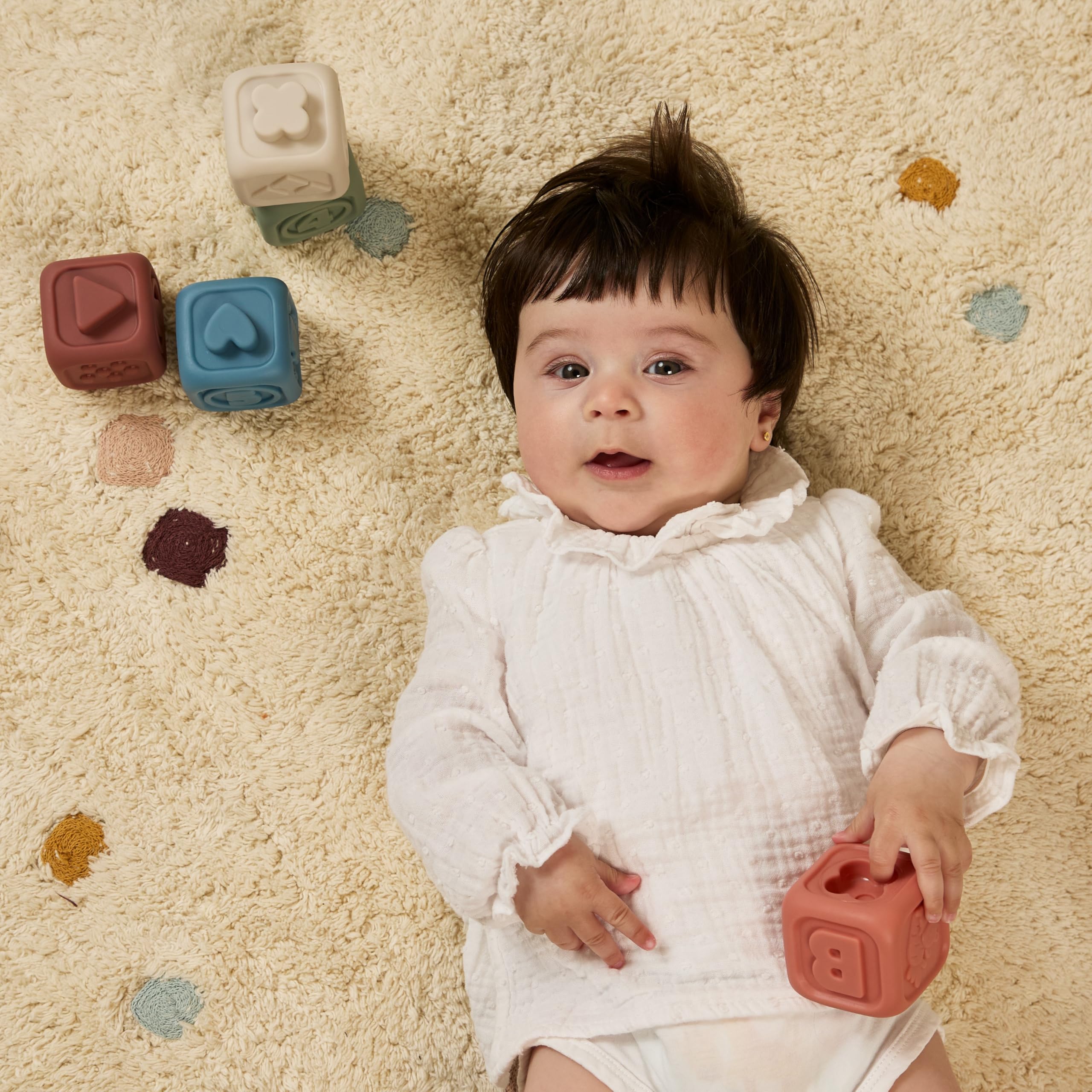 Miniland Soft Activity Cubes Cubi Sensoriali Silicone 6 Mesi+