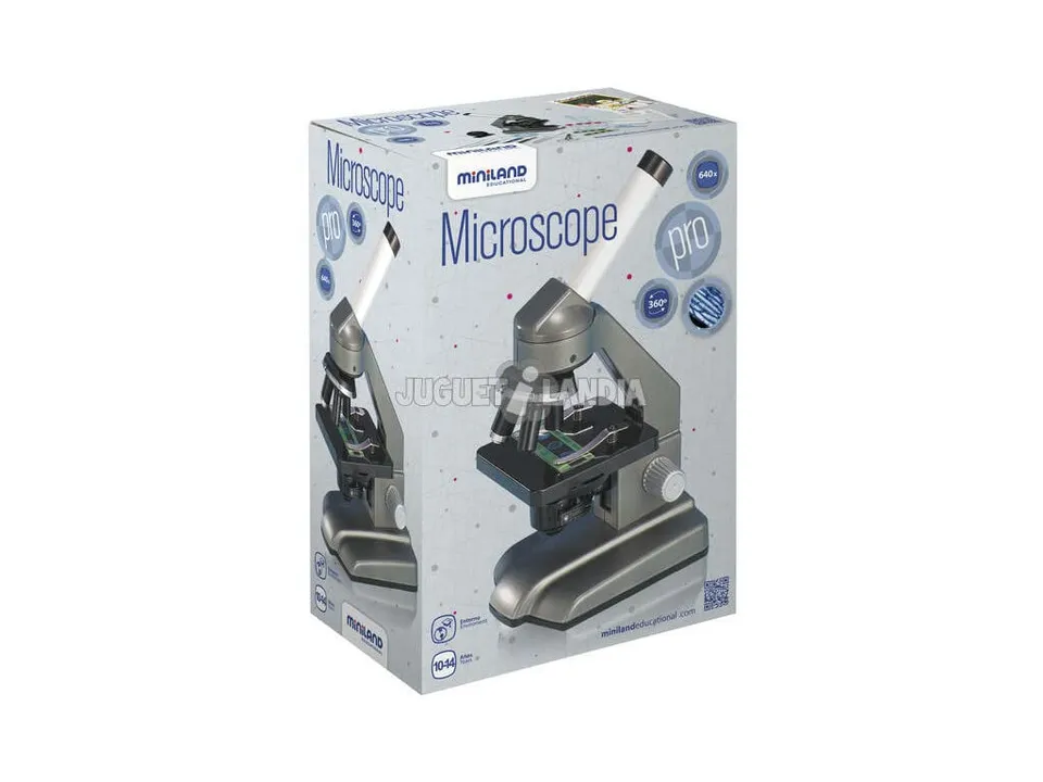 Miniland University microscopio bambini con custodia 10 cm scienze