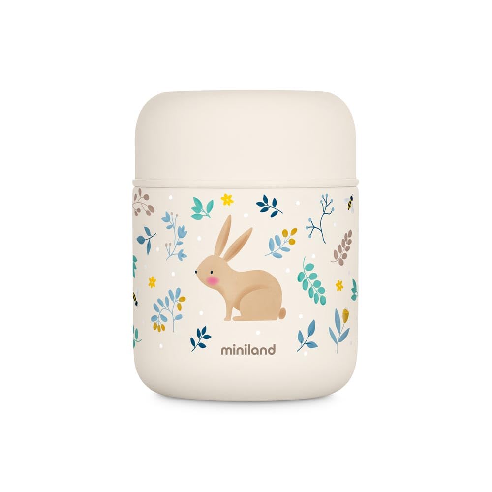 Miniland Dreamland Contenitore Termico 280 ml Giallo Rabbit Acciaio Inox