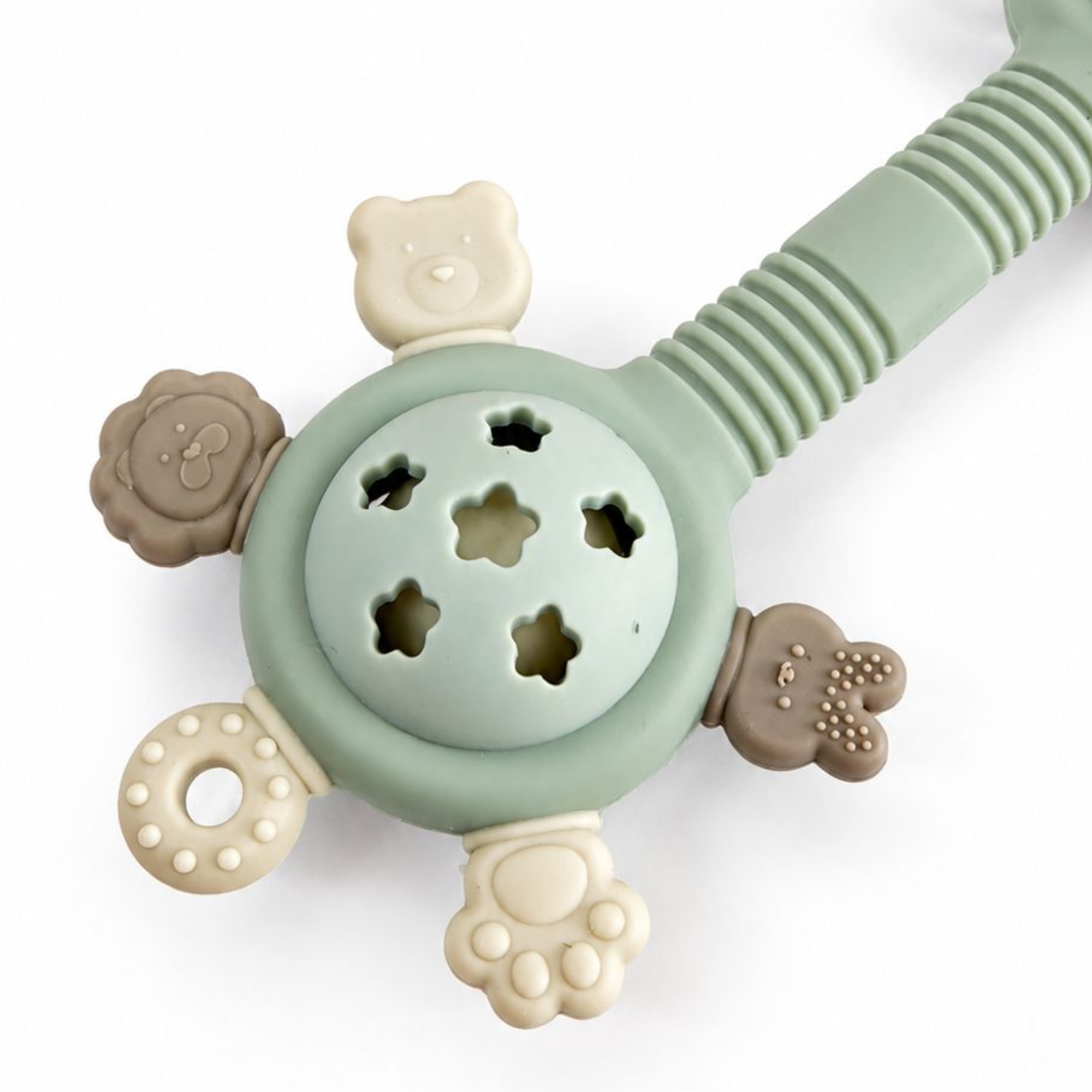 BoJungle Silicone Rattle Jade sonaglino neonato silicone verde