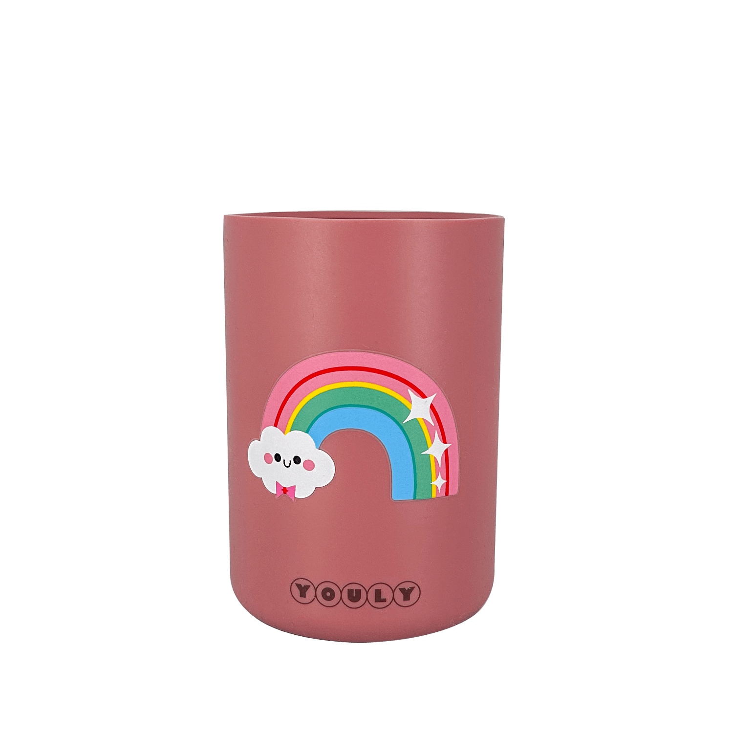 Youly Regenboog tazza cannuccia rosa vintage silicone