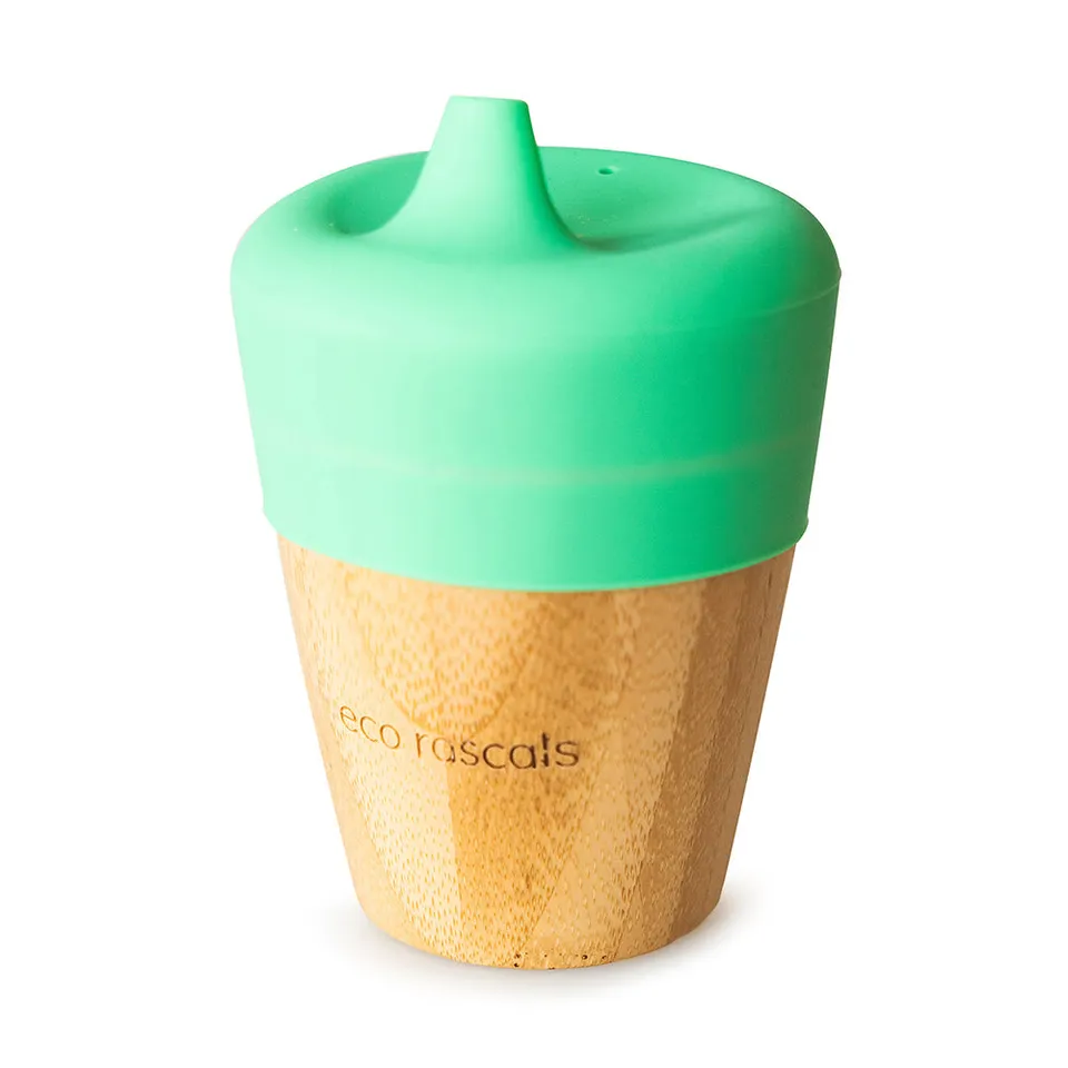 Eco Rascals Bamboo Sippy Cups tazza verde 190 ml con beccuccio