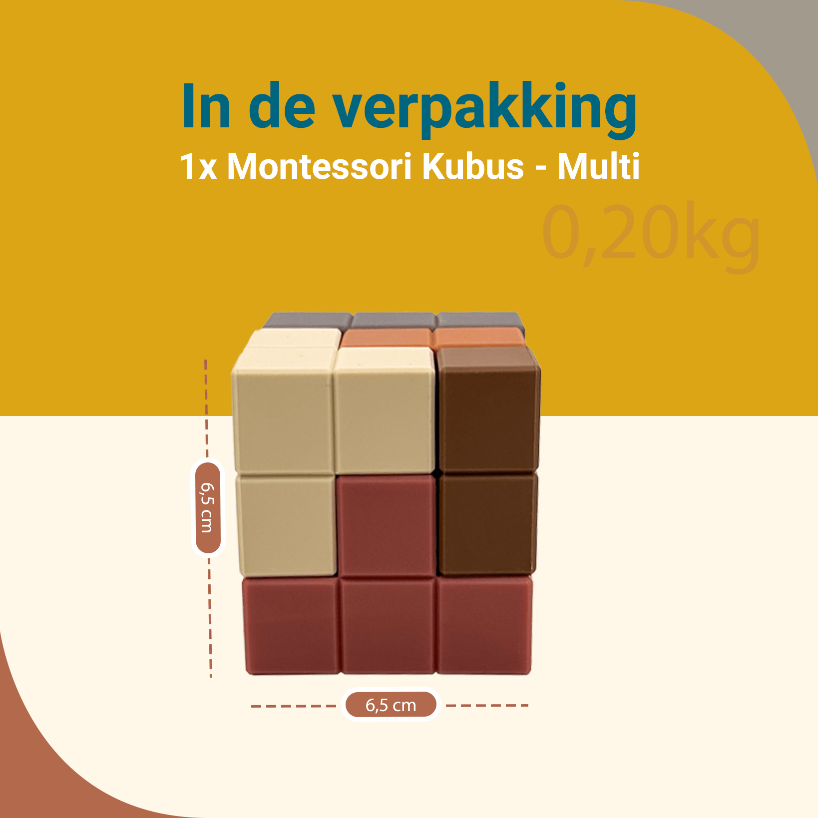 Youly Montessori Kubus cubo sensoriale rosa silicone morbido