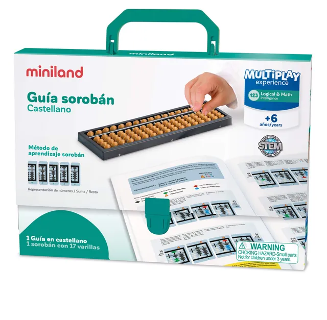 Miniland 95084 set Soroban abaco giapponese con guida