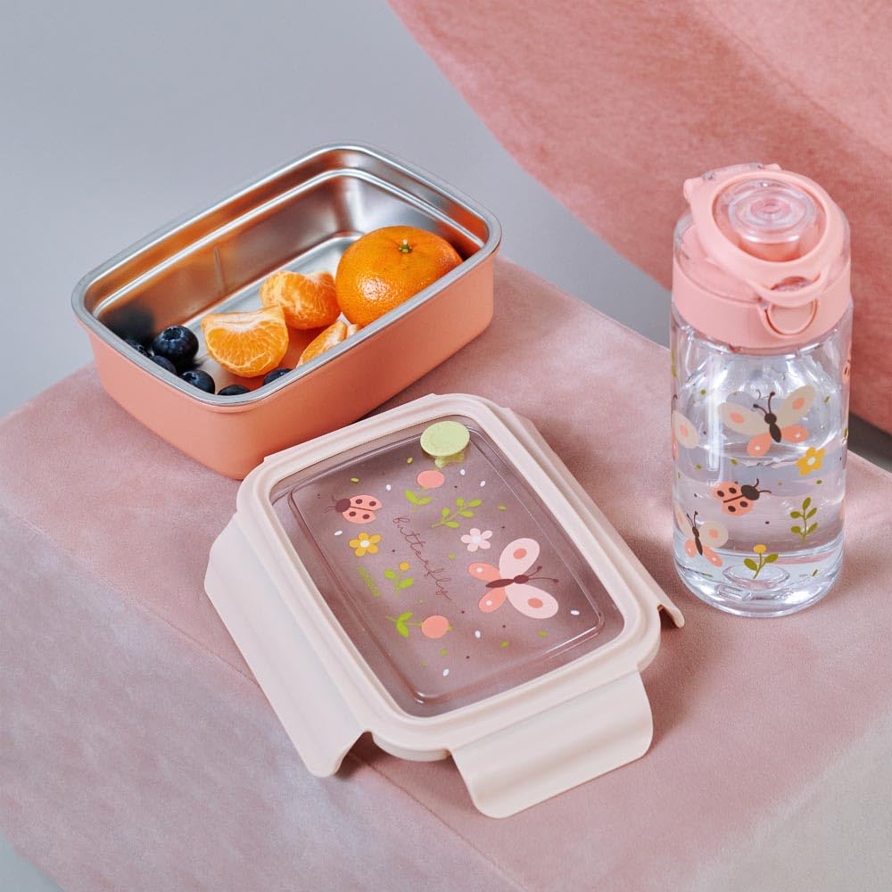 Miniland Steel Lunchbox Acciaio Butterfly 800 ml