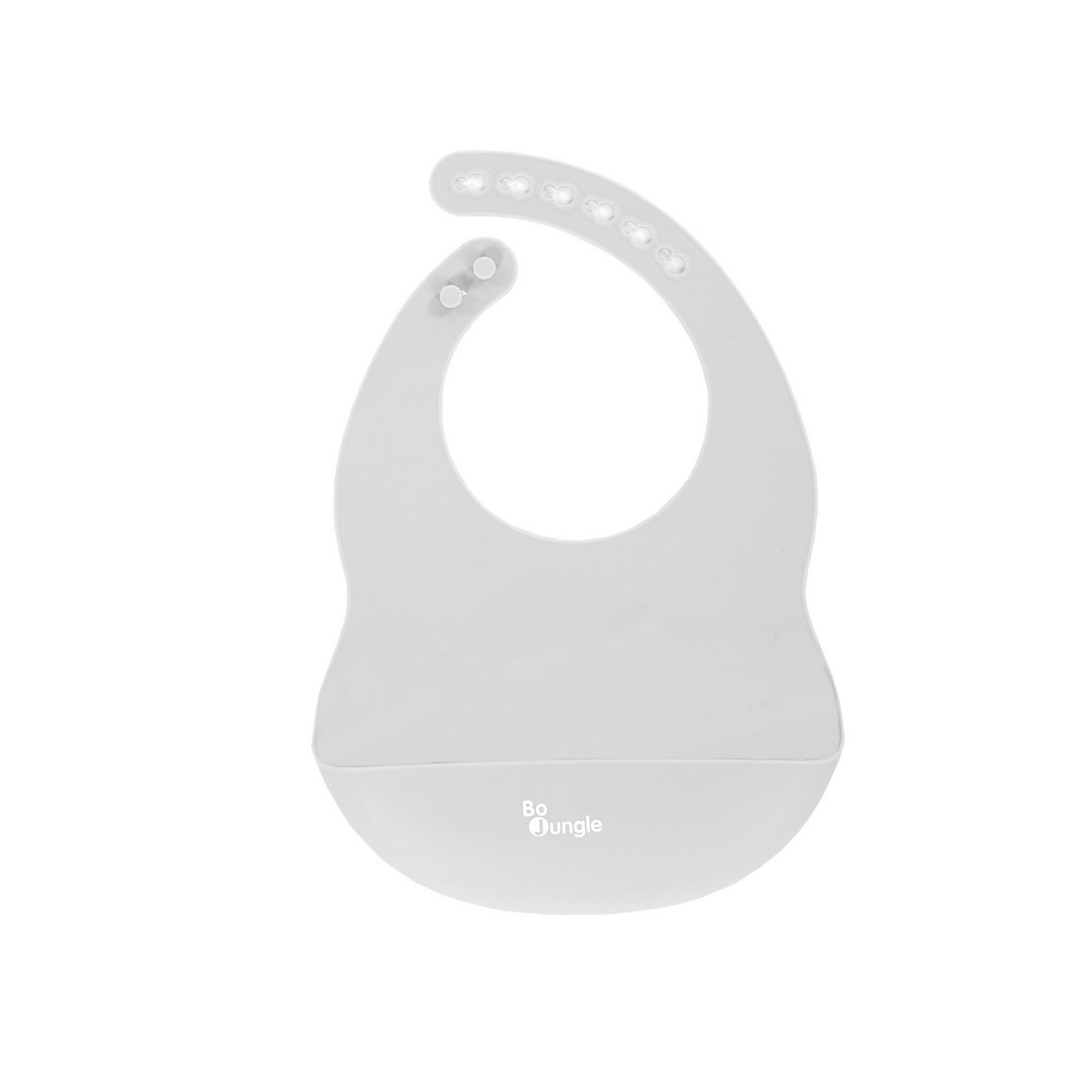 BoJungle Food & Drink bavaglino silicone grigio tasca