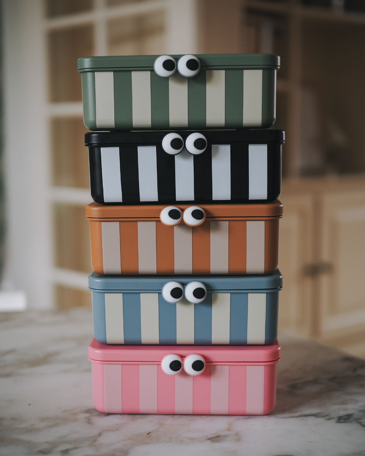 Noui Noui Lunch Boxes portapranzo nero 3 vassoi