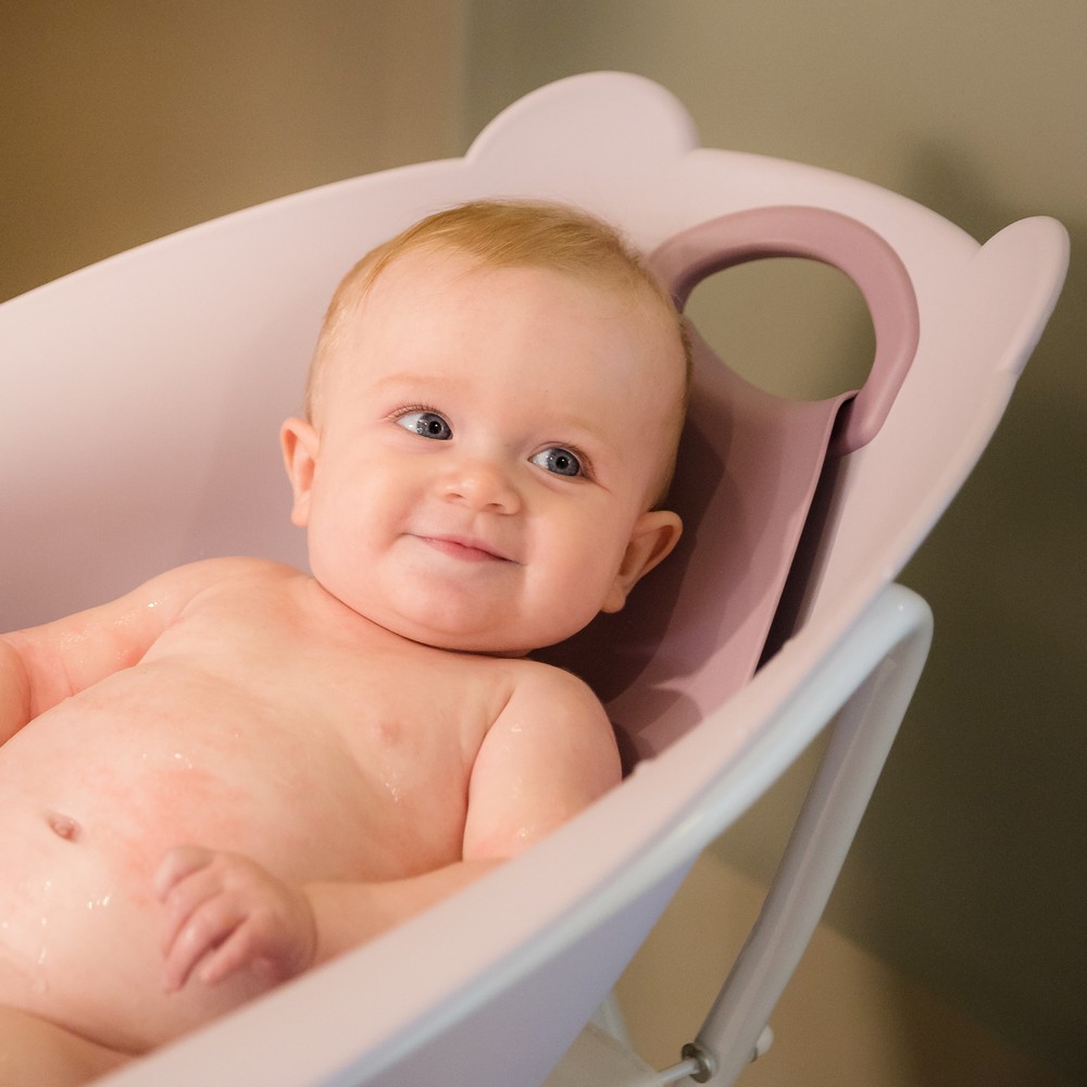 Bo Jungle Bath Bear vaschetta bagnetto Pastel Pink con riduttore
