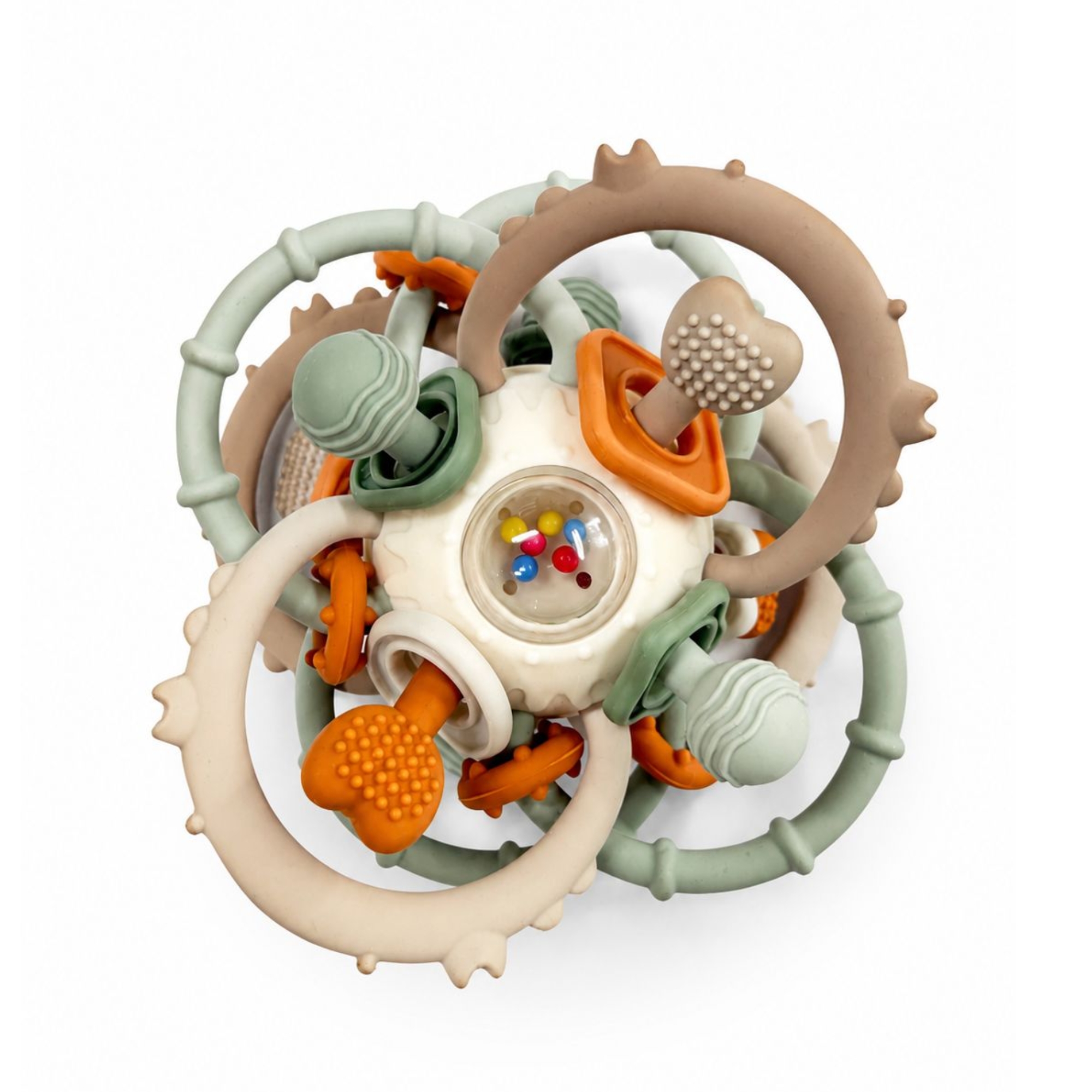 BoJungle Playtime Silicone Twist Rattle Ball Palla Sensoriale