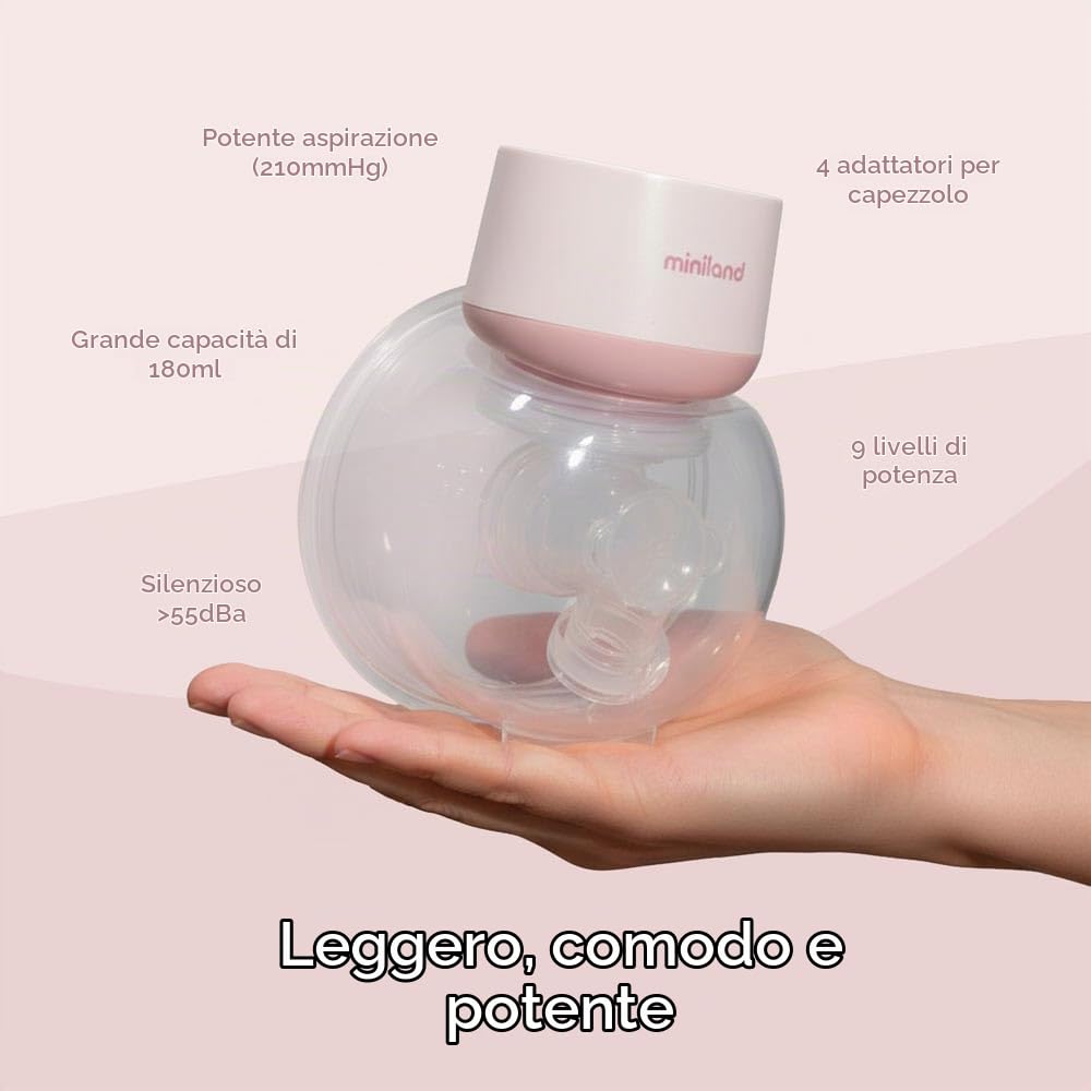 Miniland Easy Flow Tiralatte Elettrico 180 ml Portatile
