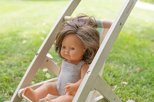 Miniland Dolls carrello bambole in legno FSC da 1-8 anni