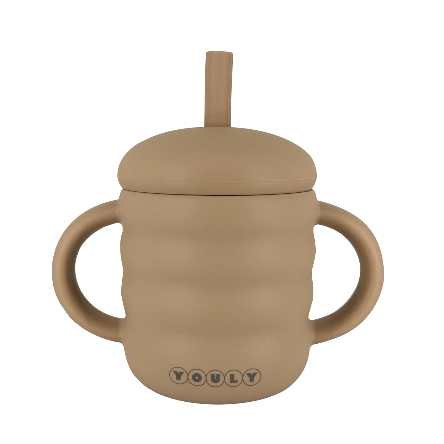 Youly Bubble Tazza Cannuccia silicone taupe presa facile