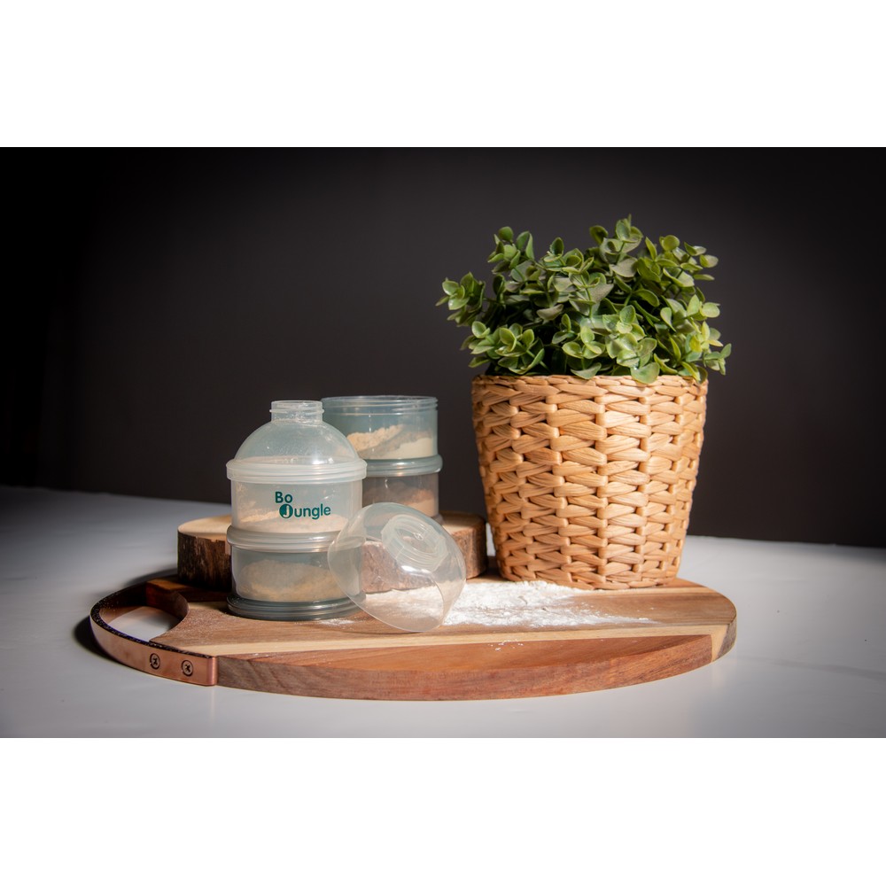 BoJungle B-Dose Dosatore Latte Polvere Grigio 4 Scomparti