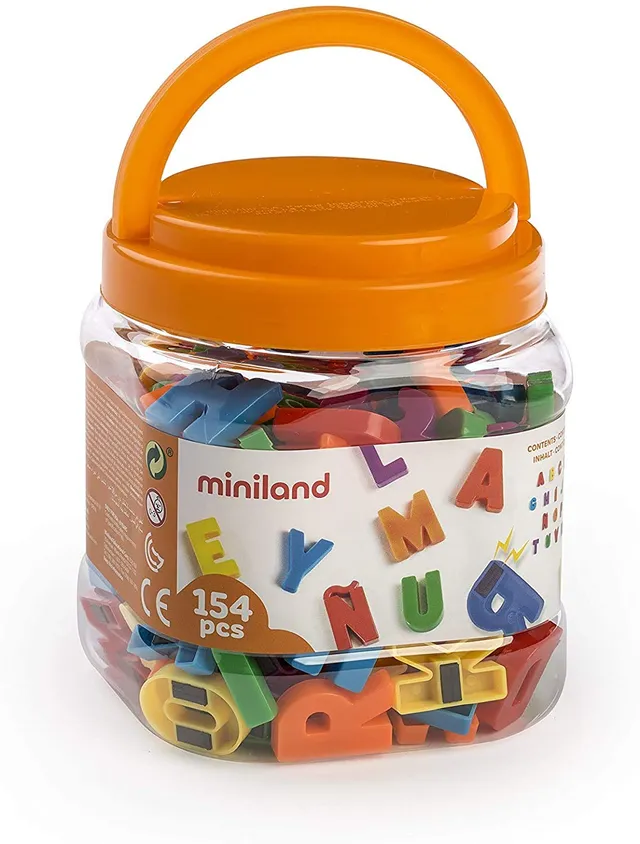 Miniland 97911 lettere magnetiche didattiche set 154 pezzi