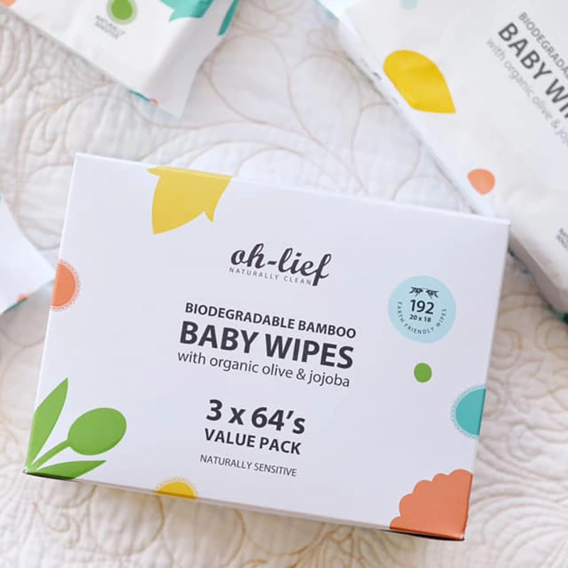 Oh-Lief Salviette Neonato Bambù Box 192 Pezzi Delicate