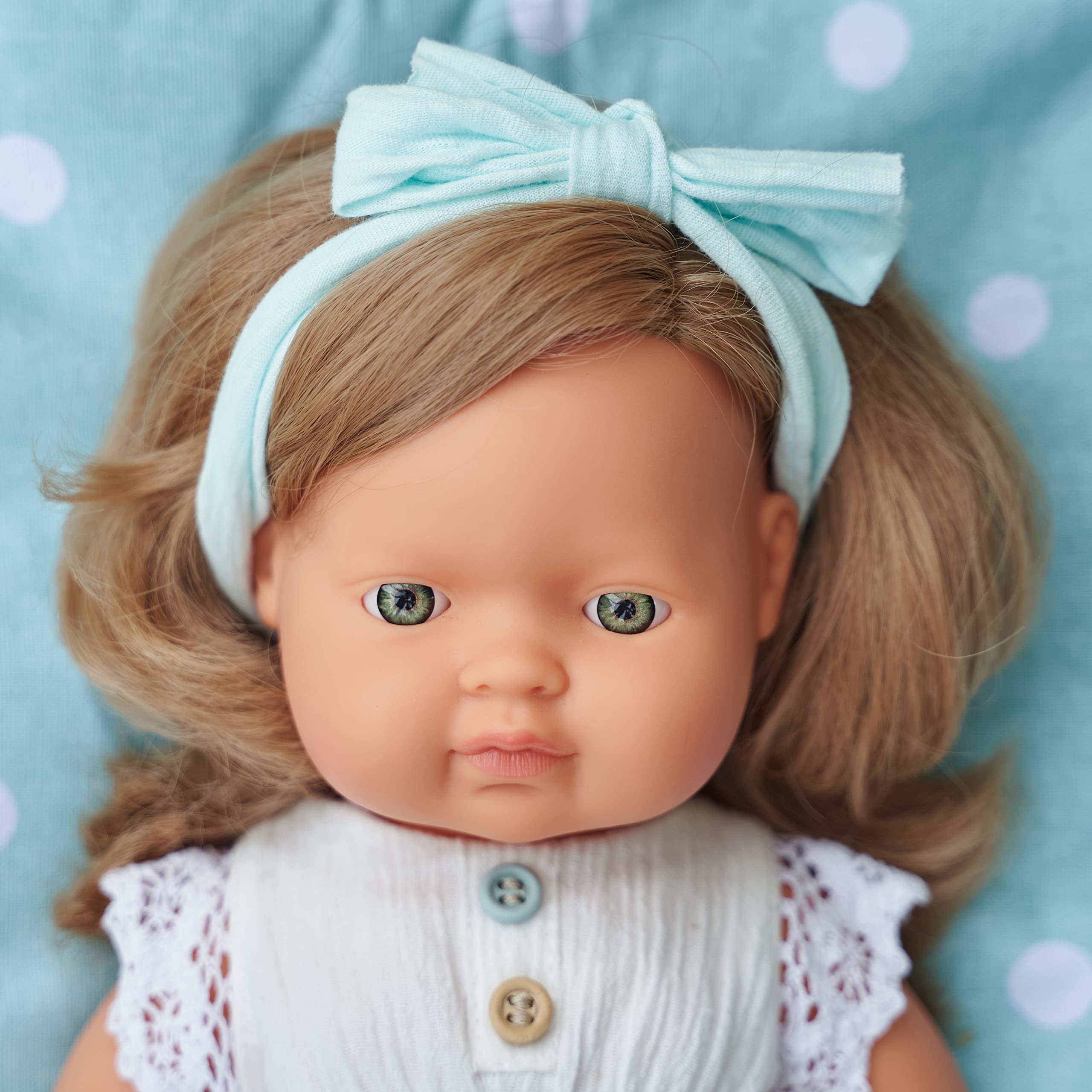 Miniland Bambola Europea 38 cm Bionda Bambina in Vinile