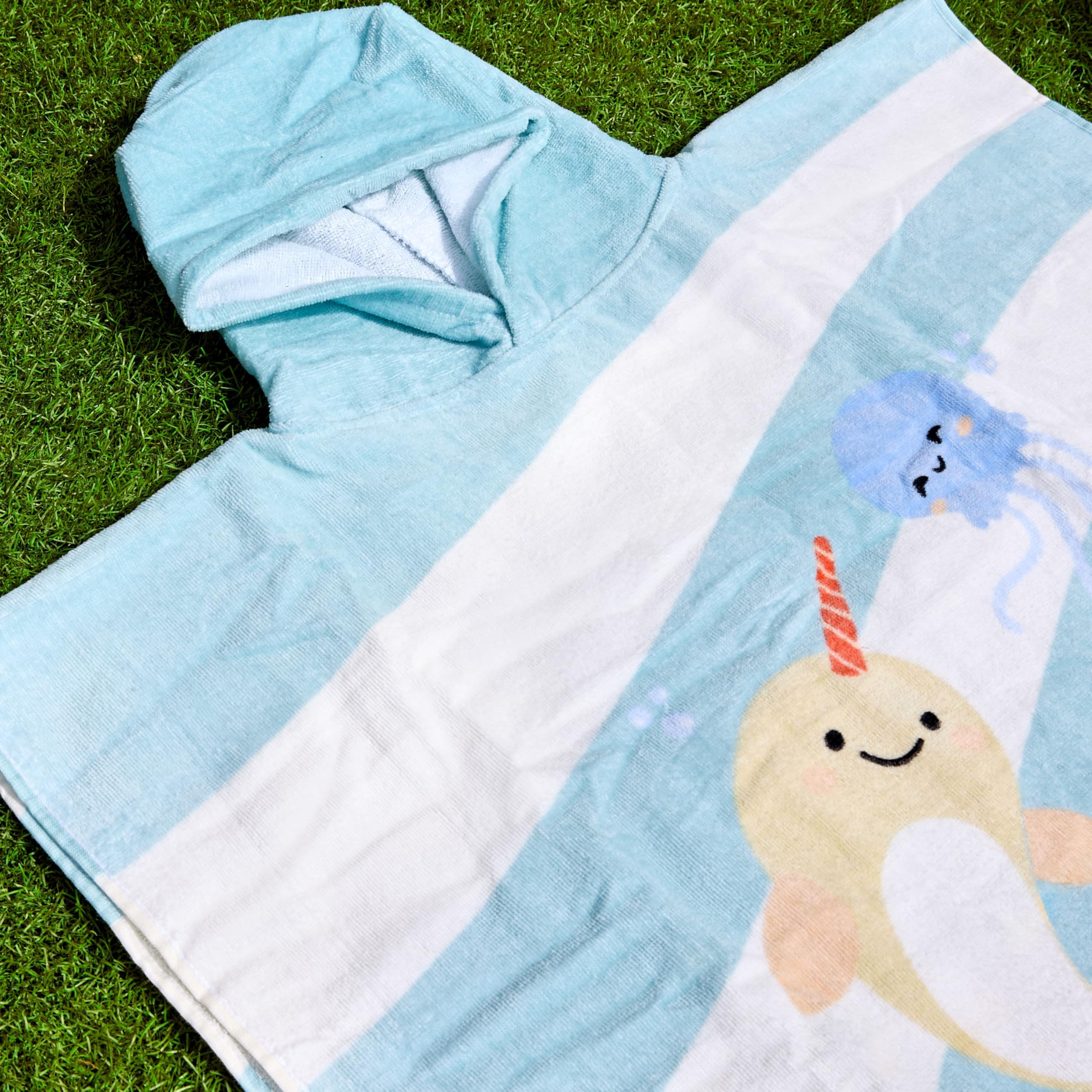 Miniland Bagno poncho cotone cappuccio mare bambini assorbente