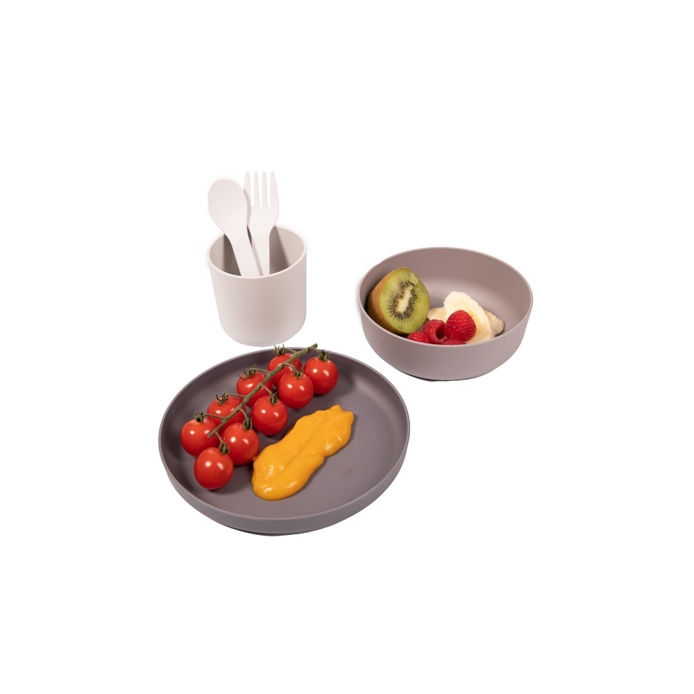 BoJungle Eco CPLA Set Pappa 5 Pezzi Grigio Bambini