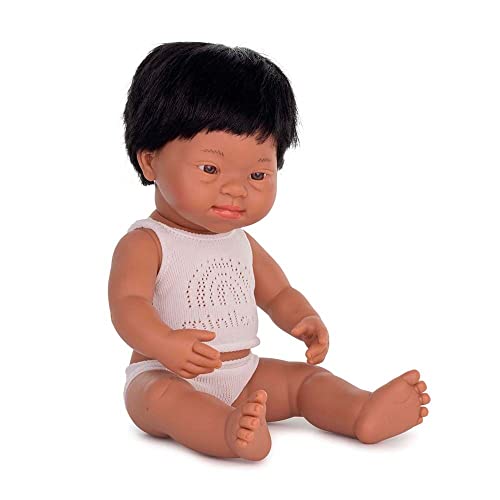 Miniland Bambole Bambola 31267 Bambino Latino Down 38 cm