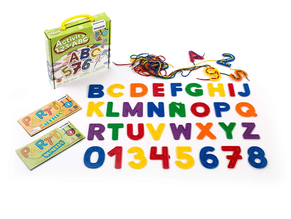 Miniland 123 ABC Attività Lettere Numeri 95280 Lacci