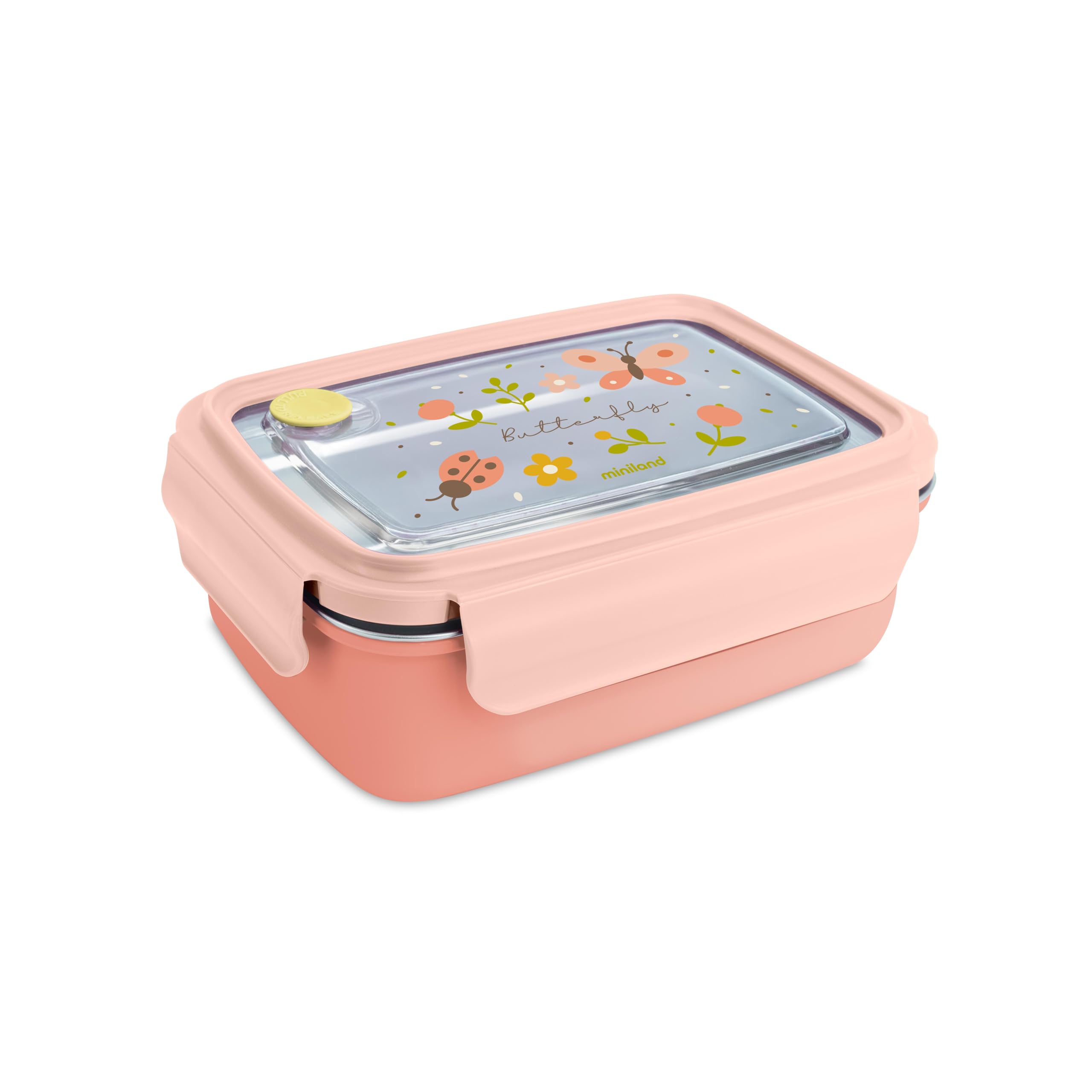Miniland Steel Lunchbox Acciaio Butterfly 800 ml
