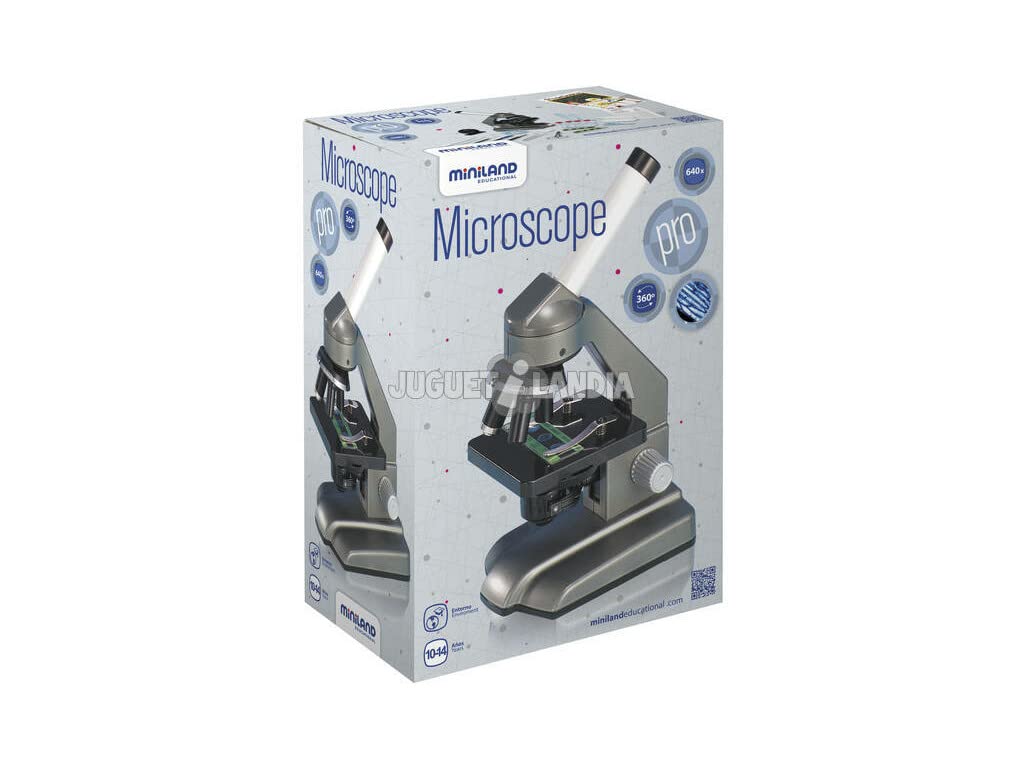 Miniland University microscopio bambini con custodia 10 cm scienze